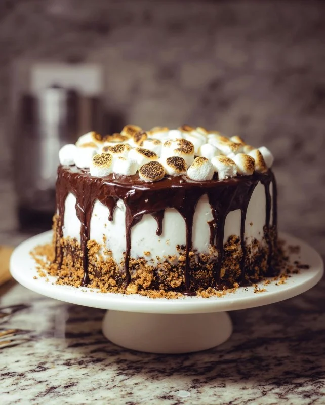 Smores Chocolate Cake