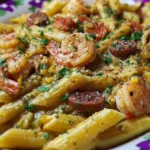 Delicious Pappadeaux Mardi Gras Pasta with vibrant Cajun flavors