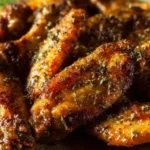 Savory baked turkey wings seasoned and cooked to perfection