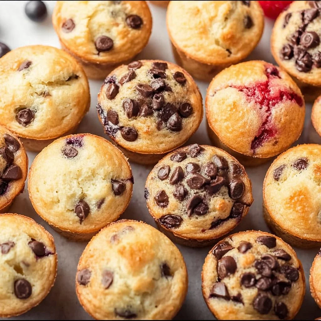 Bite-sized pancake muffins baked to golden perfection in a muffin tin