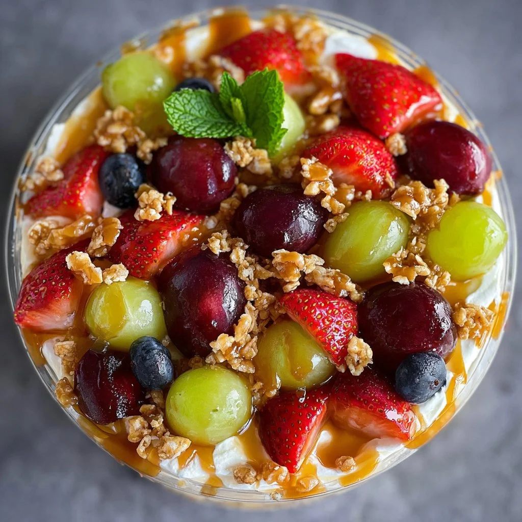 Caramel Crunch Cheesecake Fruit Salad