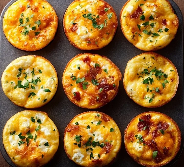 Cheesy Muffin Tin Cottage Cheese Egg Bites