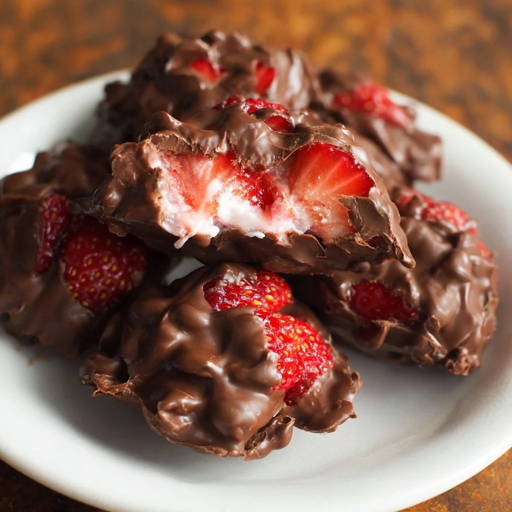 Chocolate Strawberry Yogurt Clusters - a delicious viral recipe treat