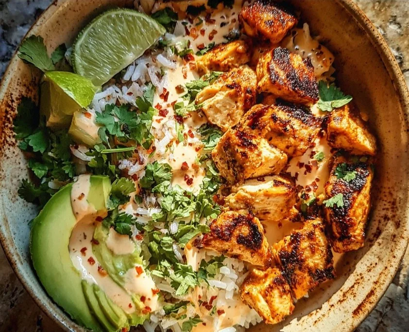 Coconut Chicken Rice Bowl: A Tropical Twist in 20 Minutes