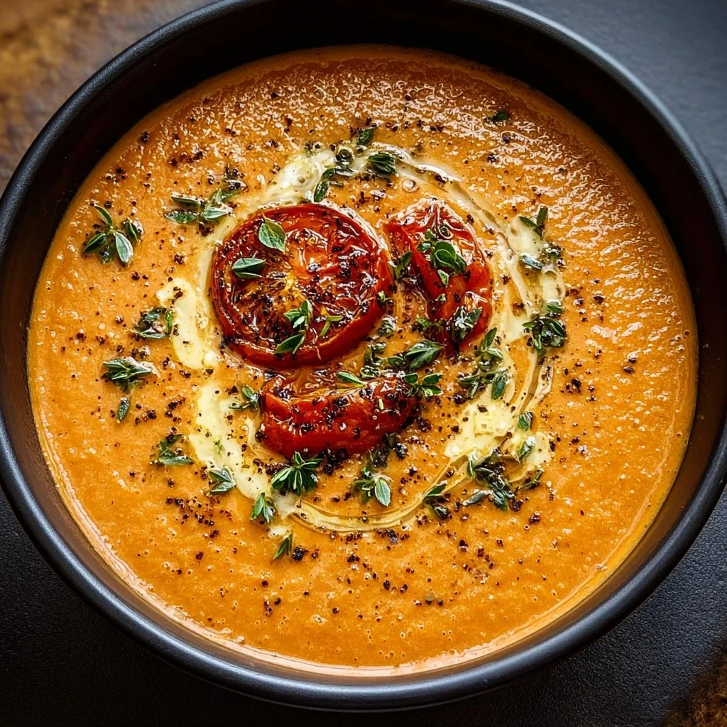 Creamy Roasted Garlic Tomato Soup
