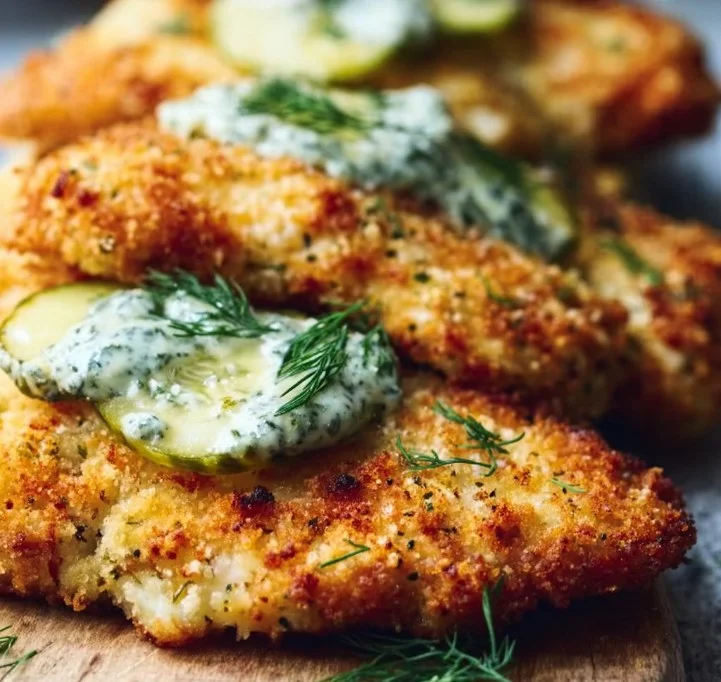 Crispy Dill Pickle Parmesan Chicken