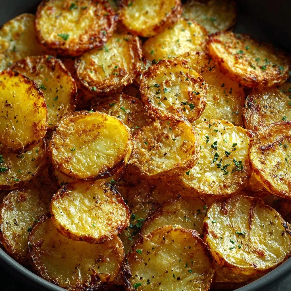 Crispy Sliced Potatoes - Easy Oven Baked Recipe