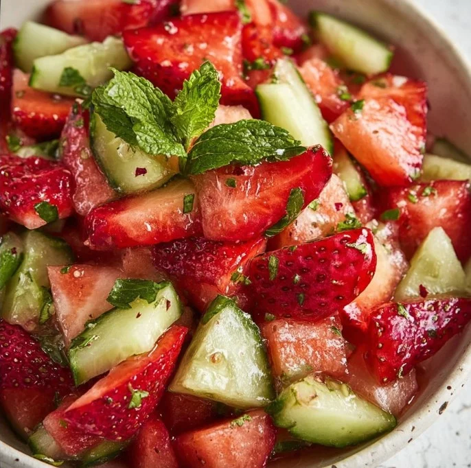 Cucumber Strawberry Salad