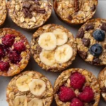 Healthy 4-ingredient oatmeal cups ready for breakfast