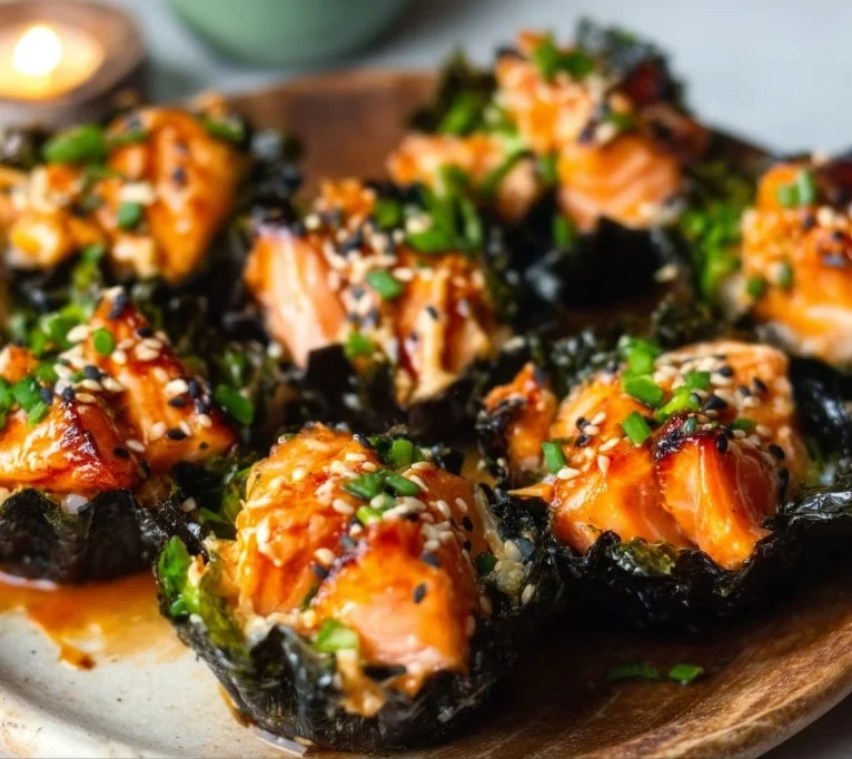 Easy Baked Salmon Sushi Cups (Viral Recipe)