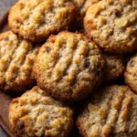 Deliciously baked easy banana bread cookies on a cooling rack
