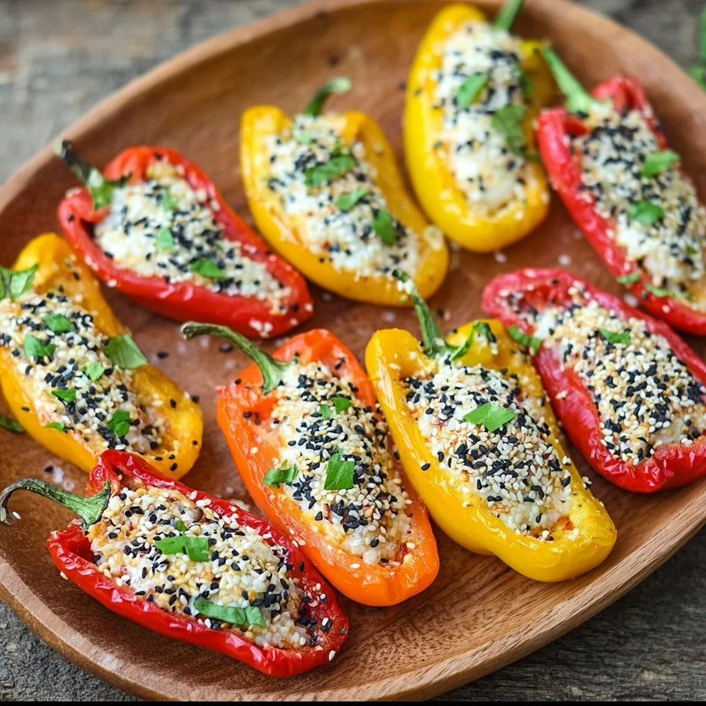Everything Bagel Stuffed Mini Peppers