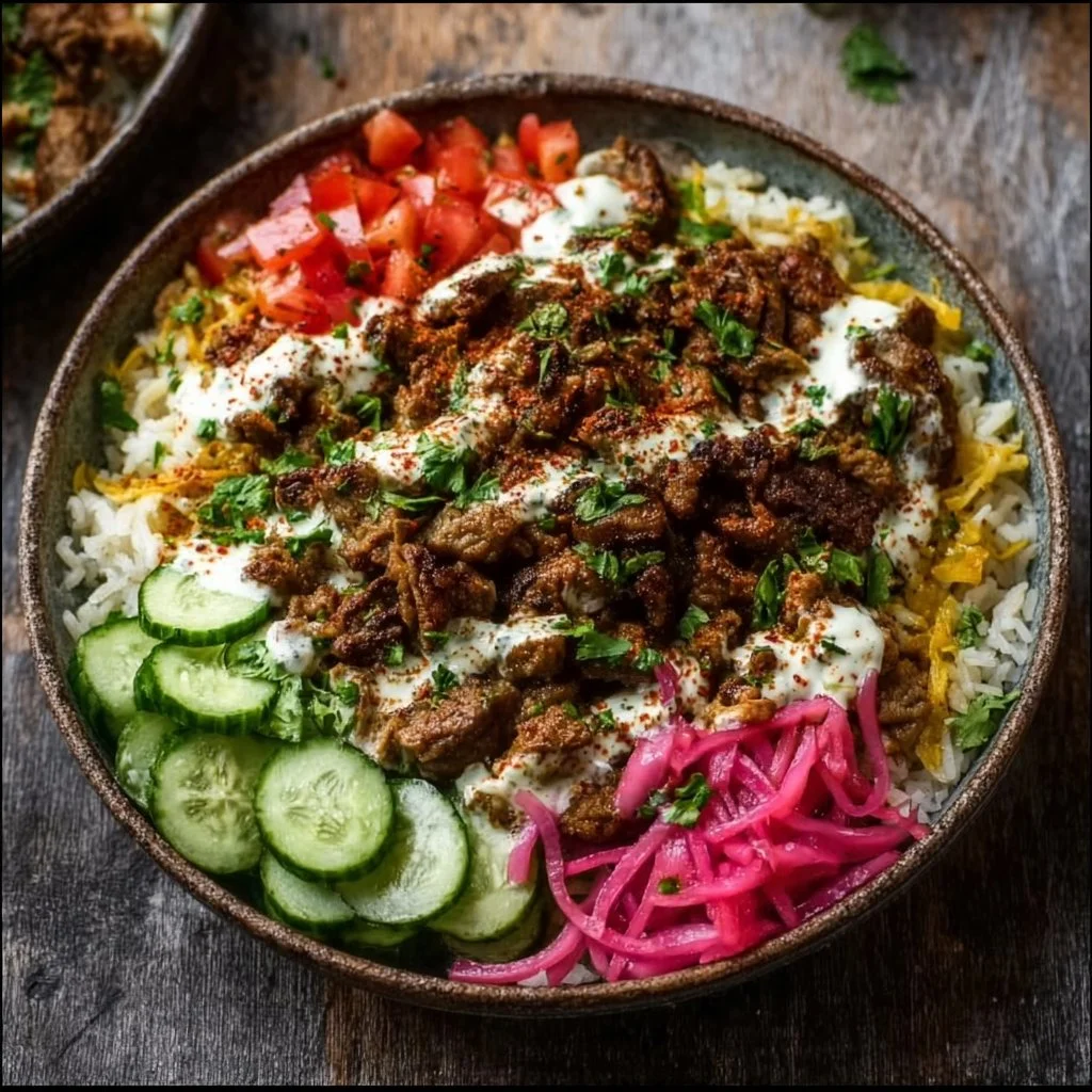 Ground Beef Shawarma Bowls