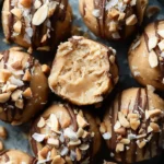 High protein frozen peanut butter Greek yogurt bites for a healthy snack