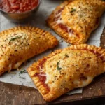 High protein pizza hot pockets with fresh ingredients and savory toppings