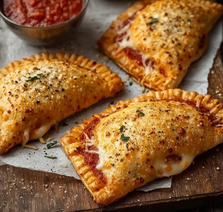 High protein pizza hot pockets with fresh ingredients and savory toppings