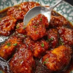 Delicious Honey Butter Chicken served on a plate with a side of vegetables.