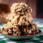 Delicious Irish Cream No Bake Cookies on a decorative plate