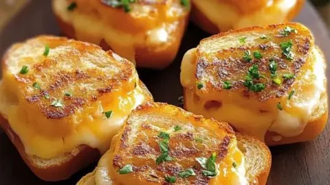 Mini Grilled Cheese Hawaiian Rolls on a platter for a tasty snack