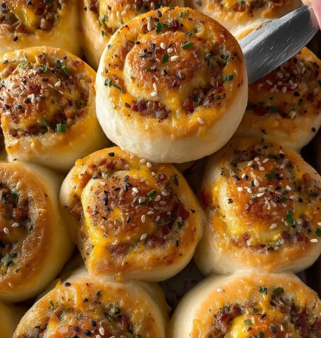 Savory breakfast rolls filled with delicious ingredients for a tasty morning treat