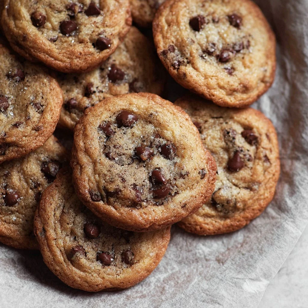 Soft and chewy banana chocolate chip cookies on a cooling rack