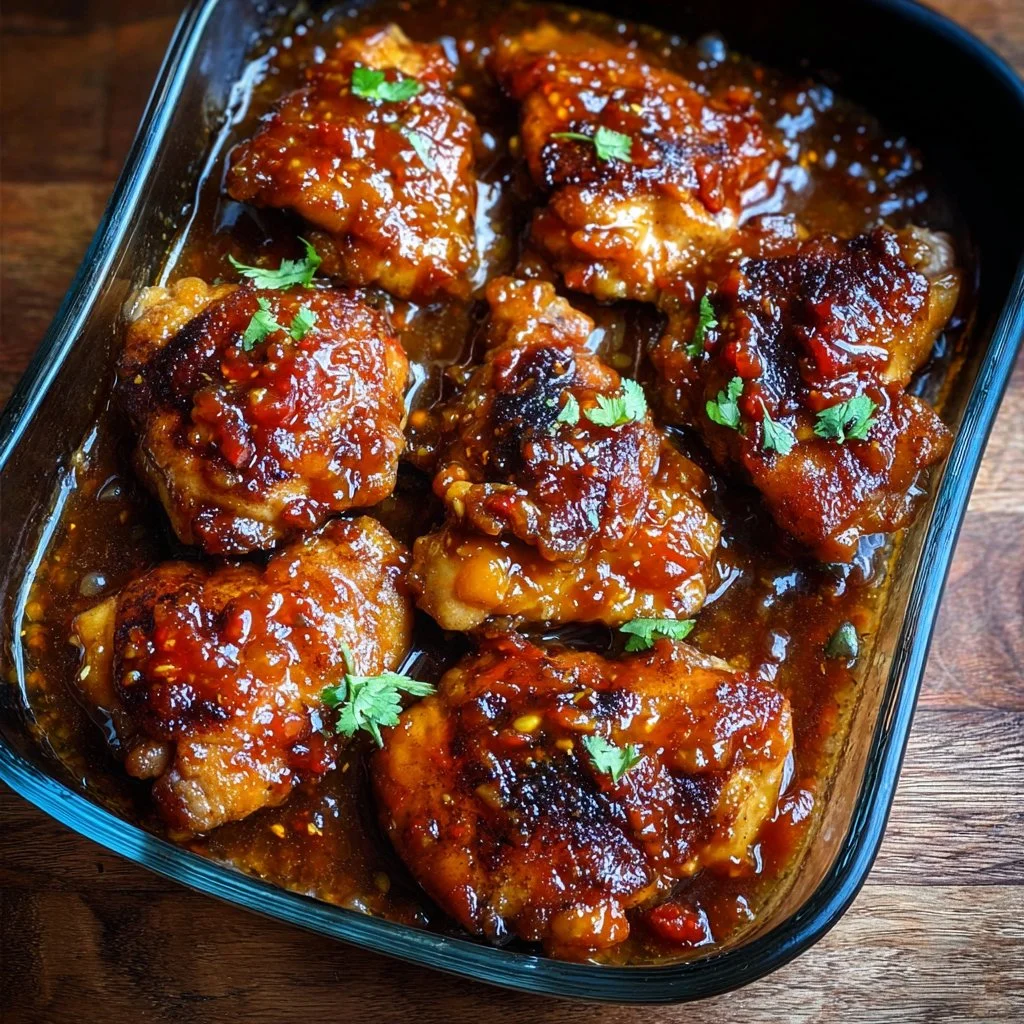 Sticky, Gooey, Sweet & Savory Apricot Chicken - The Genetic Chef | Apricot Chicken Recipes, Chicken Entrees, Chicken Dinner Recipes