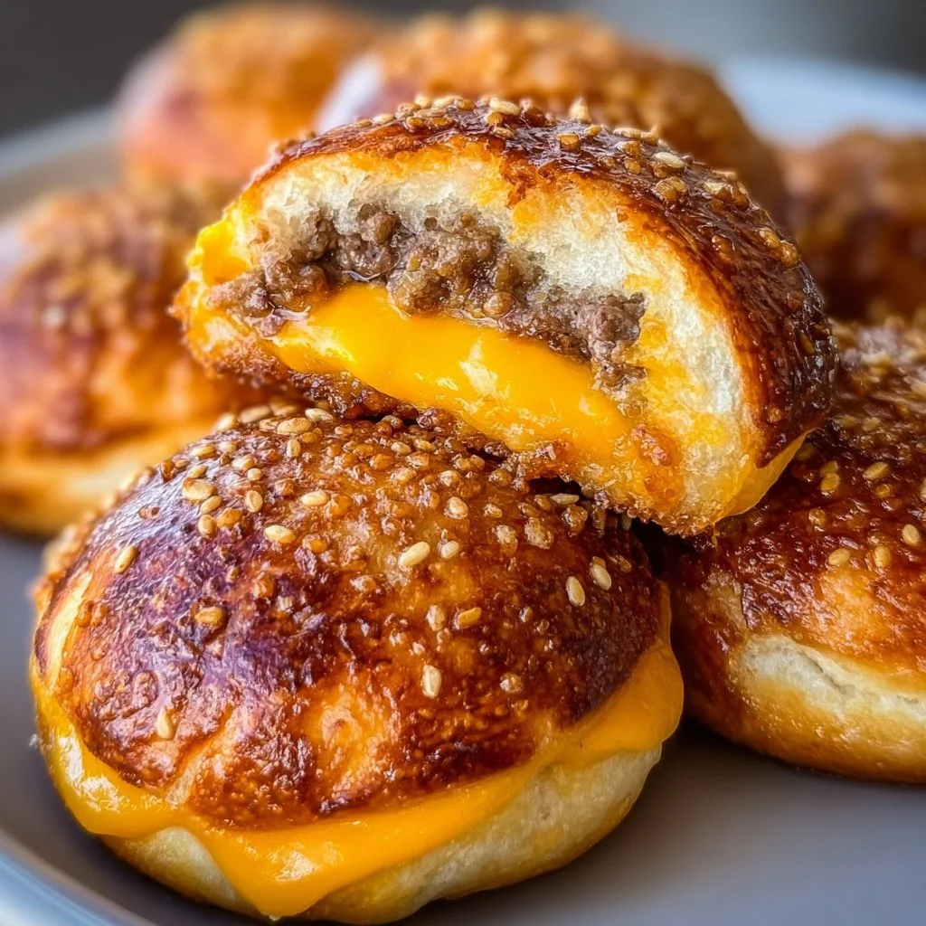 Cheeseburger Pretzel Bombs