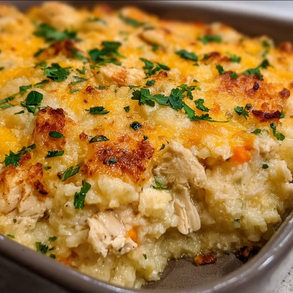 Chicken Cauliflower Rice Casserole