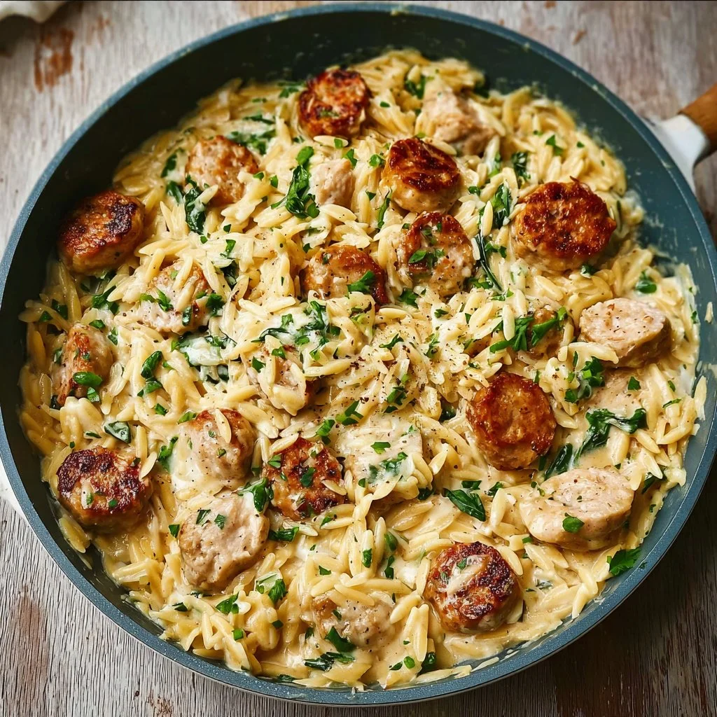Creamy Chicken Sausage Orzo: A One-Pan Meal