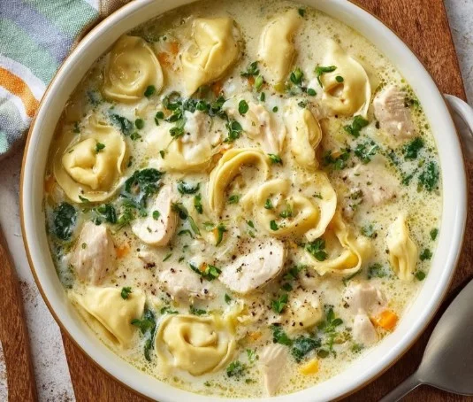 Creamy Chicken Tortellini Soup Recipe