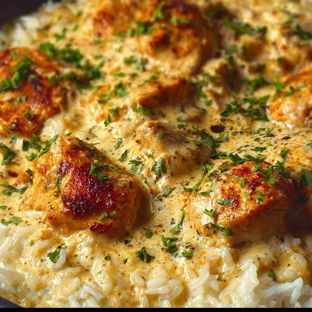 Creamy Smothered Chicken and Rice