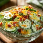 Fresh Cucumber Ranch Salad served in a bowl with vibrant vegetables.