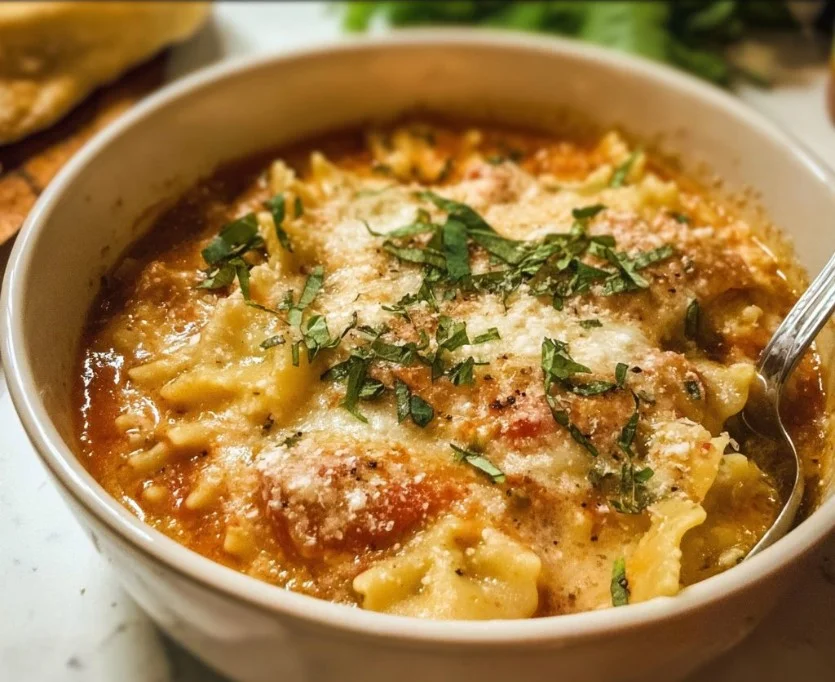 Easy Creamy Lasagna Soup