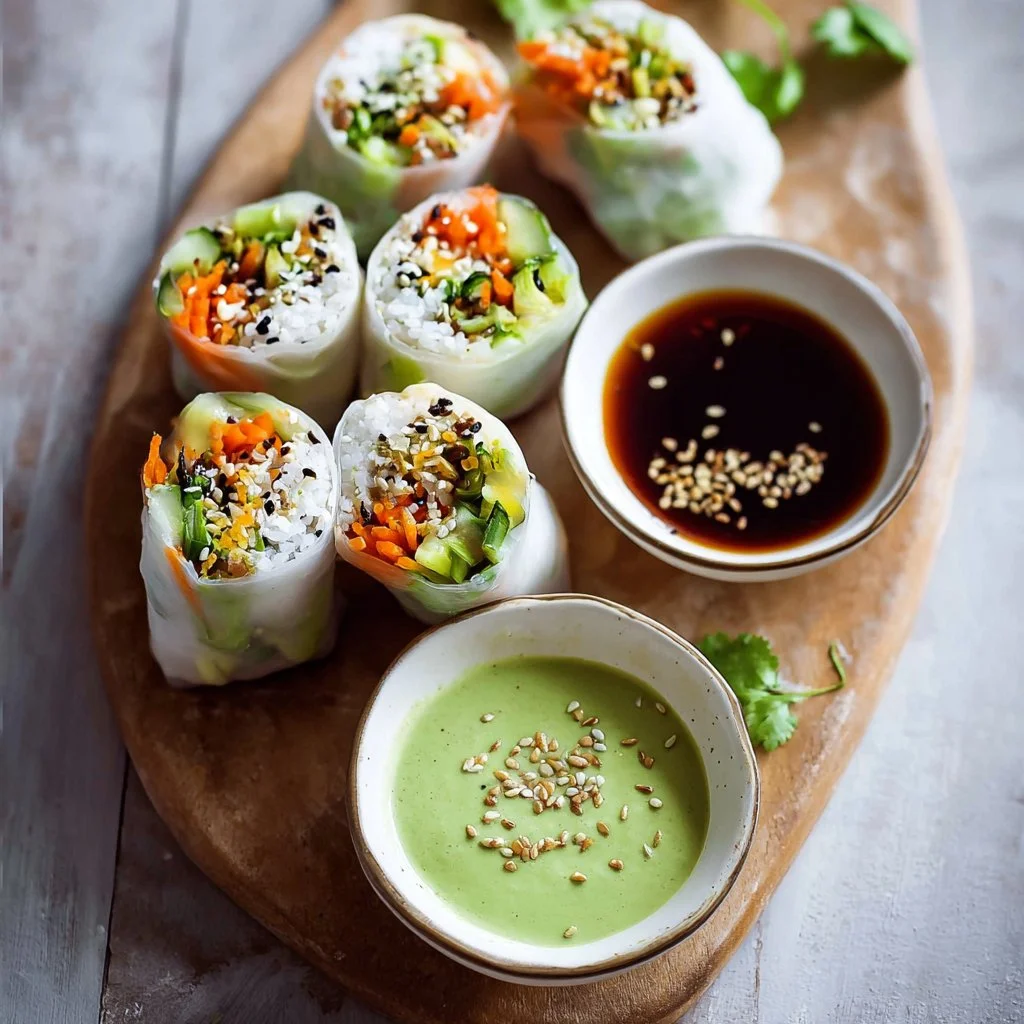 Fresh Sushi Spring Rolls {Vegan}