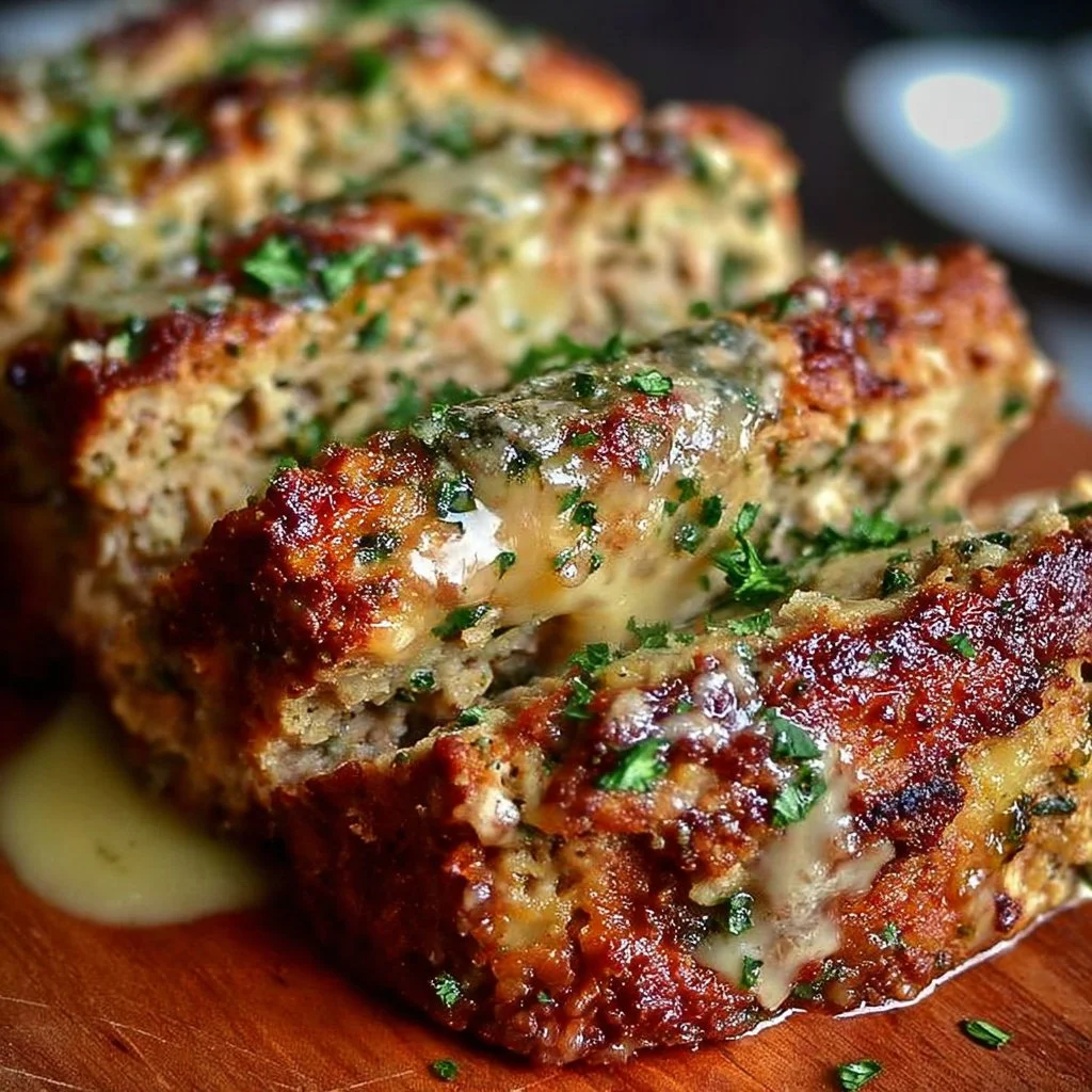 Garlic Parmesan Chicken Meatloaf