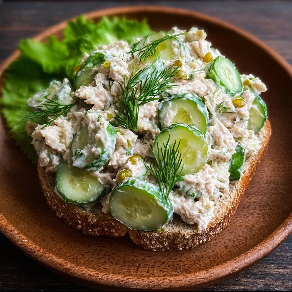 Healthy Greek Yogurt Dill Pickle Tuna Salad