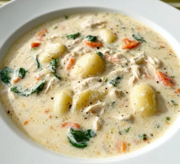Homemade Olive Garden Chicken Gnocchi Soup