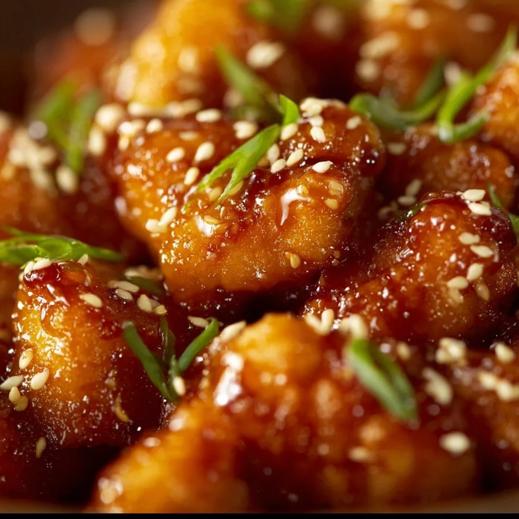 Delicious Honey Garlic Chicken Bites served on a plate