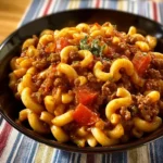 Delicious Instant Pot easy chili mac served in a bowl