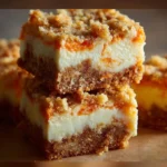 Irresistibly indulgent carrot cake cream cheese bars topped with creamy frosting