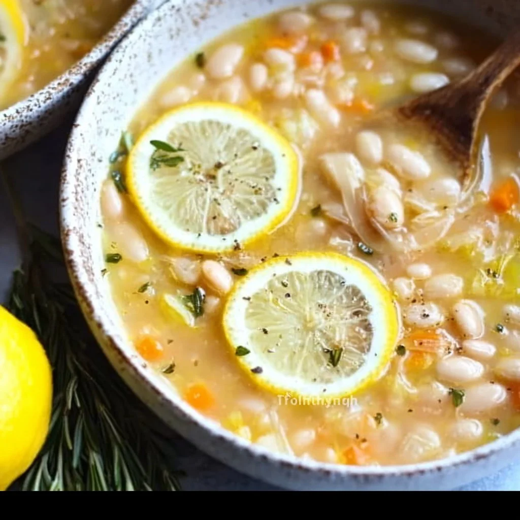 Lemon Rosemary White Bean Soup (Quick + Easy) - The Simple Veganista