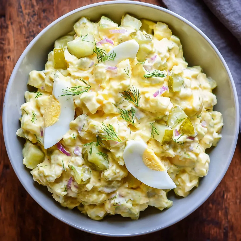 Loaded Egg Salad with Pickles