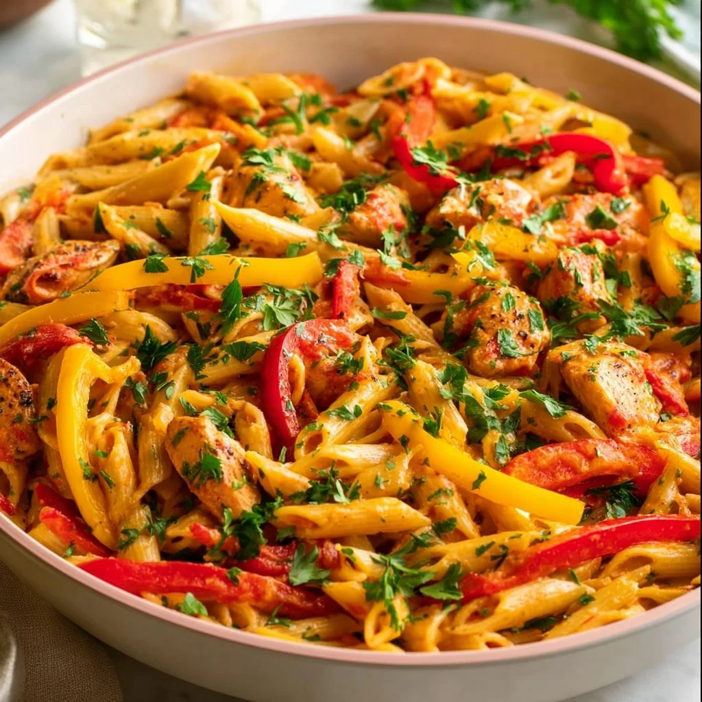 Delicious One Pot Cajun Chicken Pasta served in a bowl