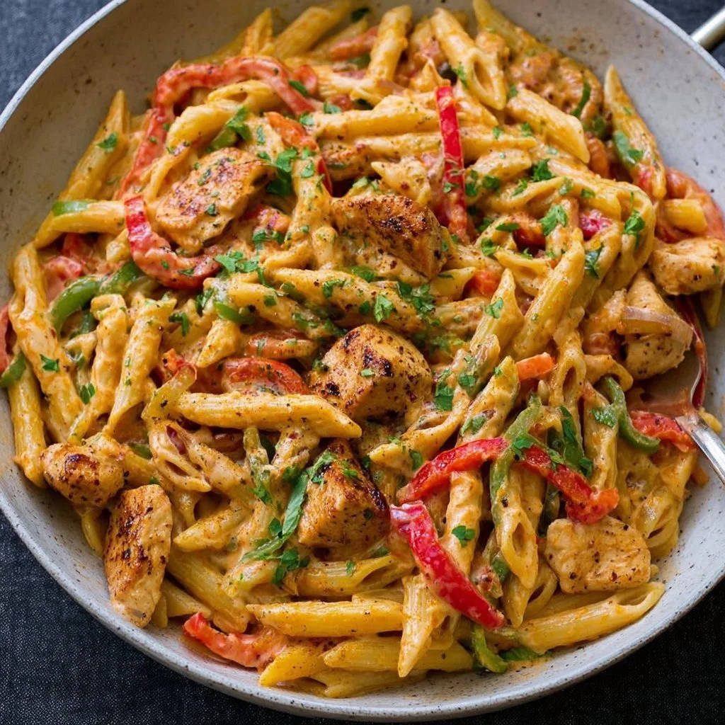 One Pot Cajun Chicken Pasta! Easy breezy recipe made with chicken, pasta and veggies that's all coated …