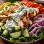 Healthy recipes featuring Greek and chicken dishes for dinner and dessert