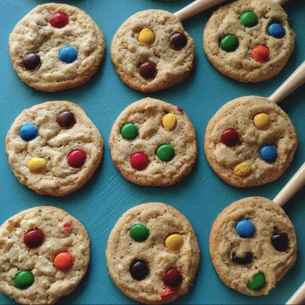 Colorful candy and cookies, fun kids food for creative baking and cooking activities.