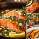 A variety of delicious salmon recipes featuring healthy ingredients and cooking methods.