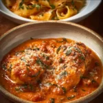 Delicious slow cooker creamy tomato basil chicken breast dish served with herbs