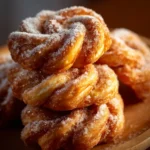 Delicious sweet cinnamon twists fresh out of the oven