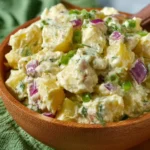 Delicious Dill Pickle Potato Salad served at a summer BBQ